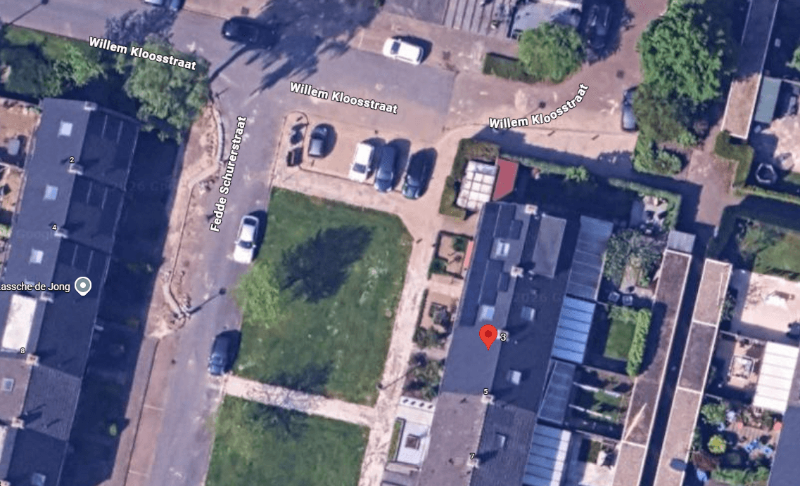 Stylized map view of a clean minimalist urban neighborhood